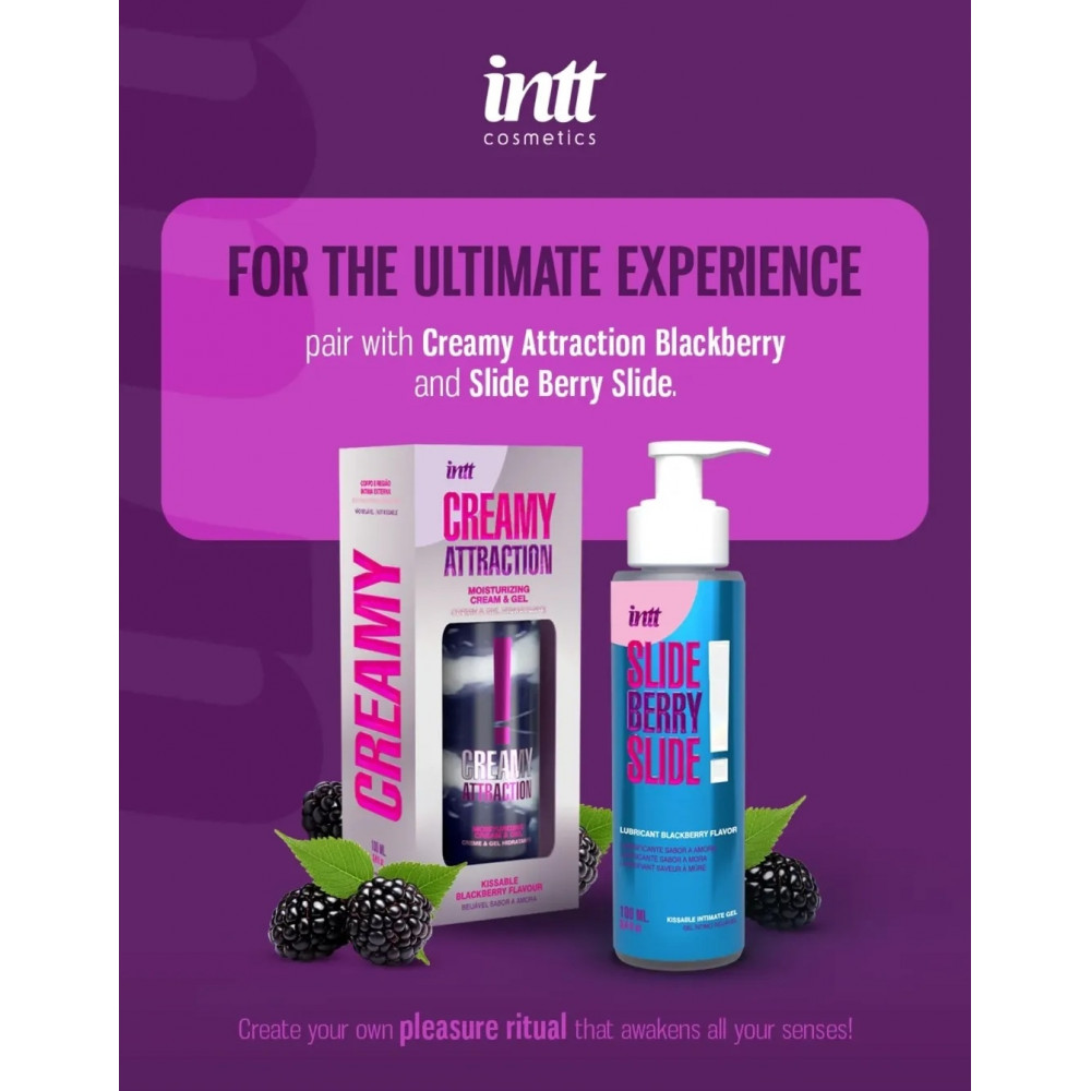Різне - Крем-гель для тела Intt Creamy Attraction Blackberry, для поцелуев, 100 мл 3