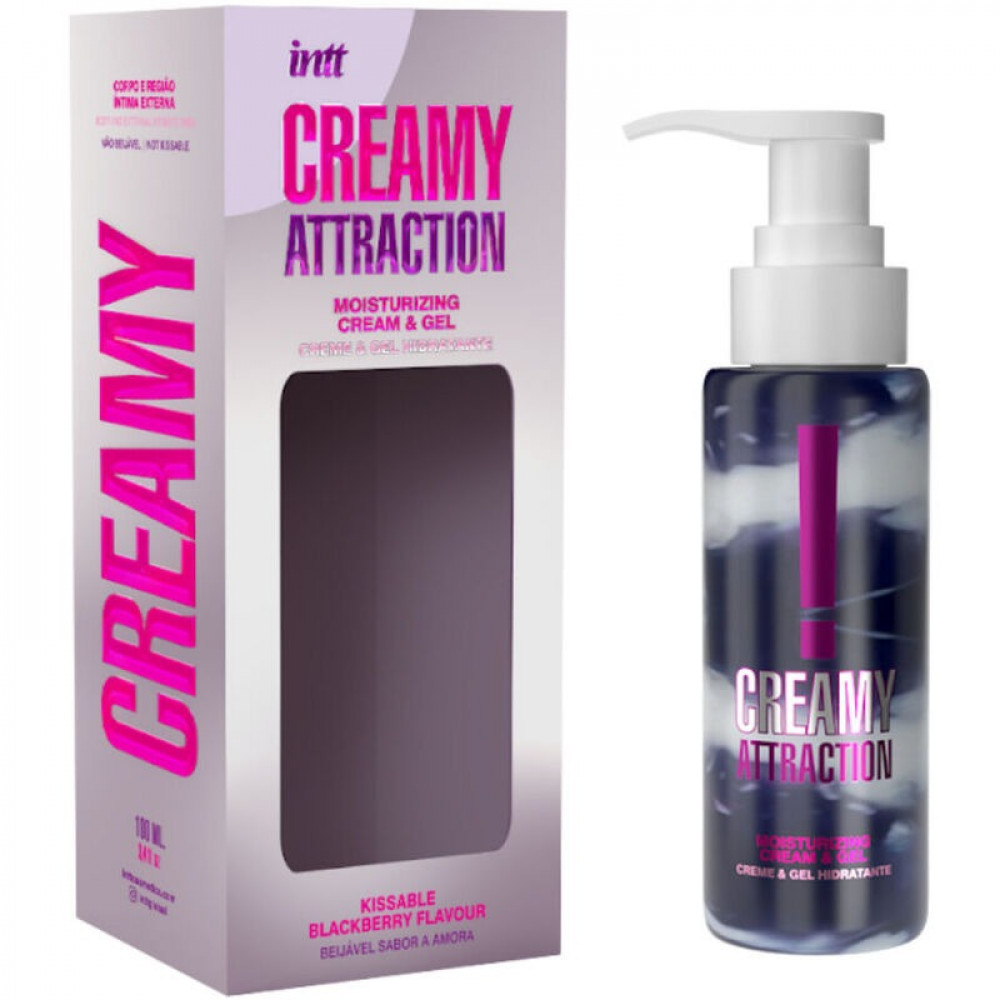 Різне - Крем-гель для тела Intt Creamy Attraction Blackberry, для поцелуев, 100 мл 5