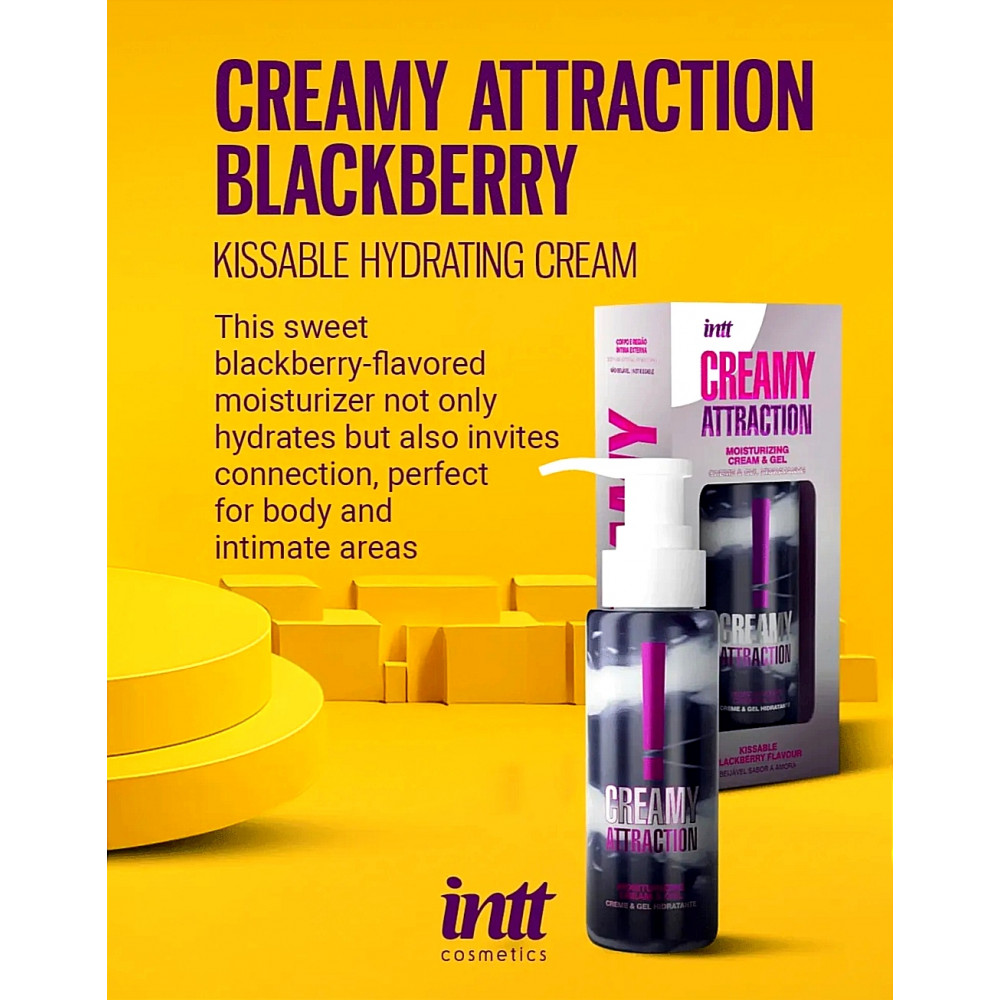 Різне - Крем-гель для тела Intt Creamy Attraction Blackberry, для поцелуев, 100 мл 1