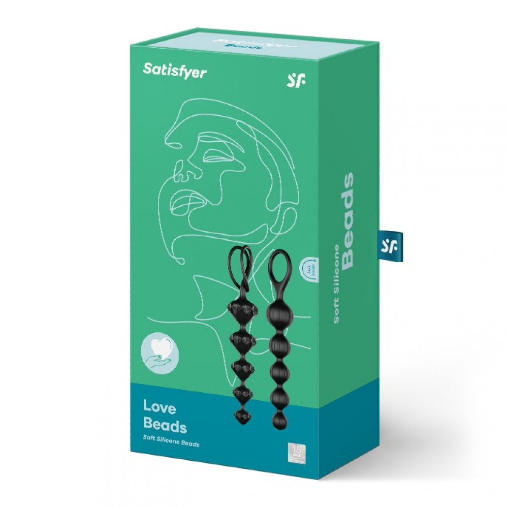 Разное - Набор анальных цепочек Satisfyer Love Beads, черный 4