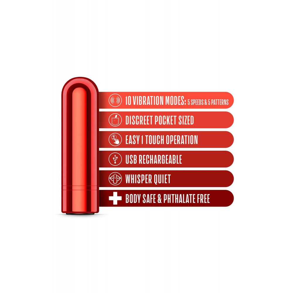 Разное - Перезаряжаемая мини-пуля Blush Kool Vibes Cherry красная 3