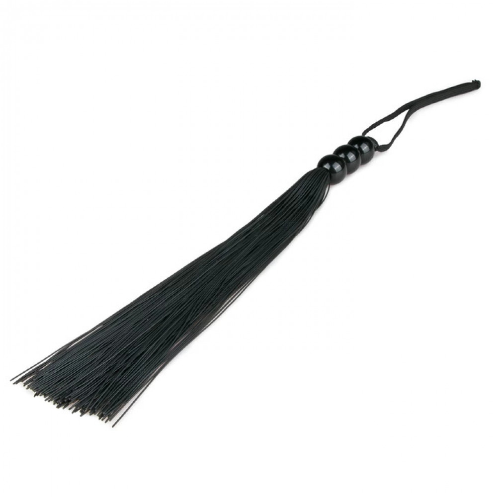 Плети, стеки, флоггеры, тиклеры - Плетка силиконовая Easytoys Black Silicone Whip, 32 см 1