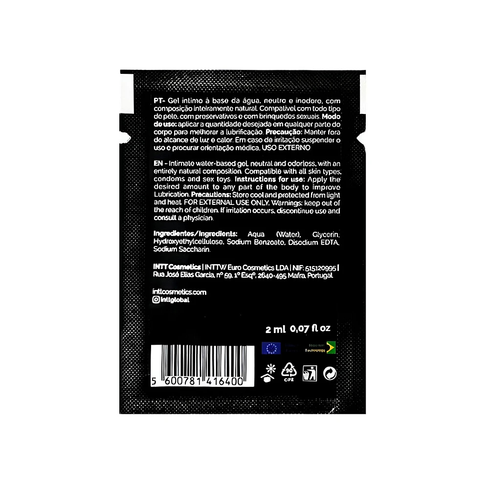 - Саше лубрікант Intt My Lube Natural на водній основі, 2 мл 1