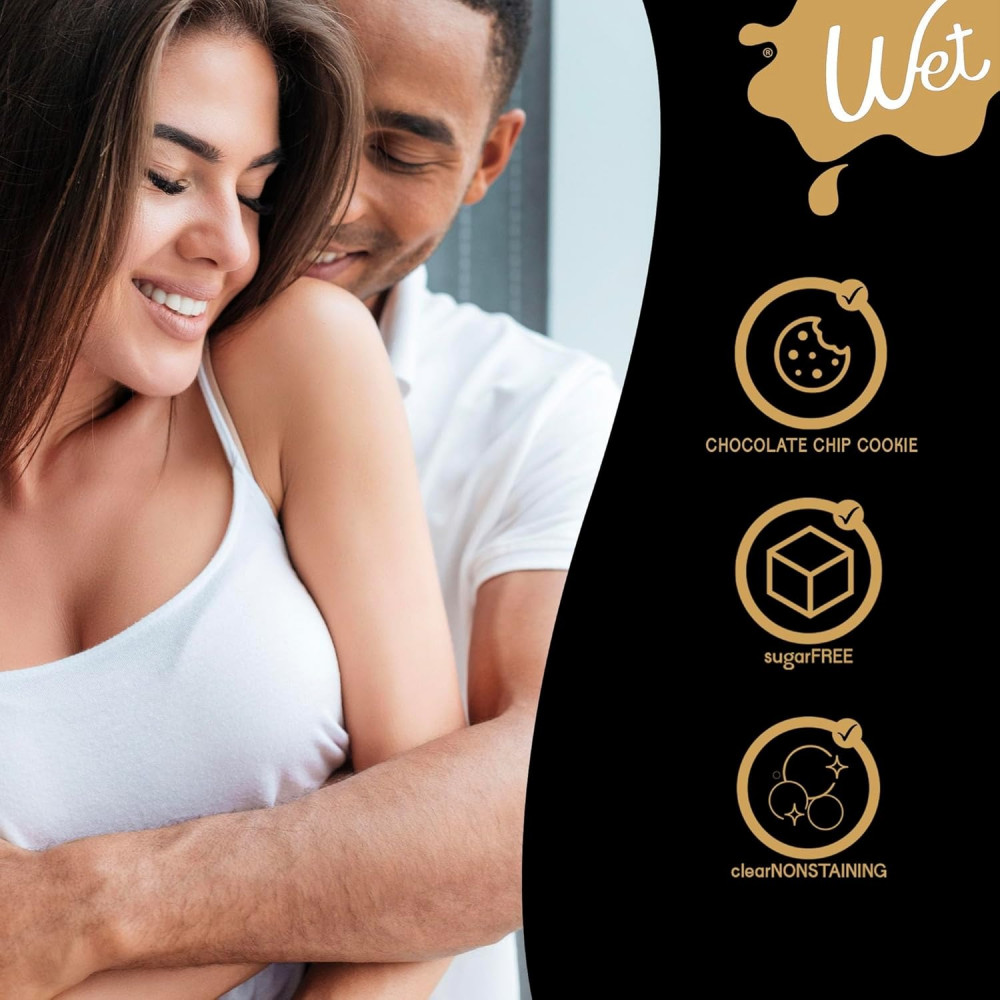 Оральні змазки - Їстівний лубрикант 4 в 1 WET Chocolate Chip Cookie зі смаком печива з шоколадною крихтою, 89 мл 3