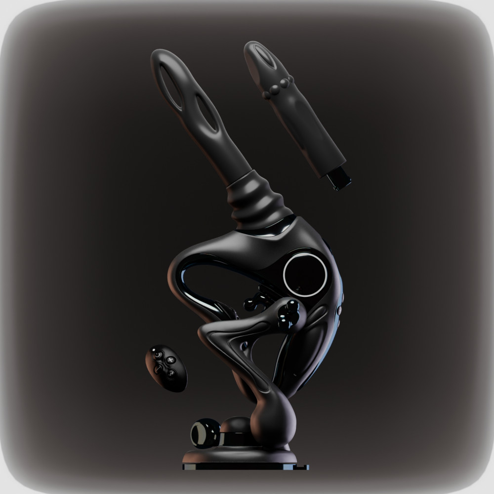 Різне - Секс-машина Upko UEROS Nexus Power Black з фрикціями, вібрацією та обертальною стимуляцією, чорна