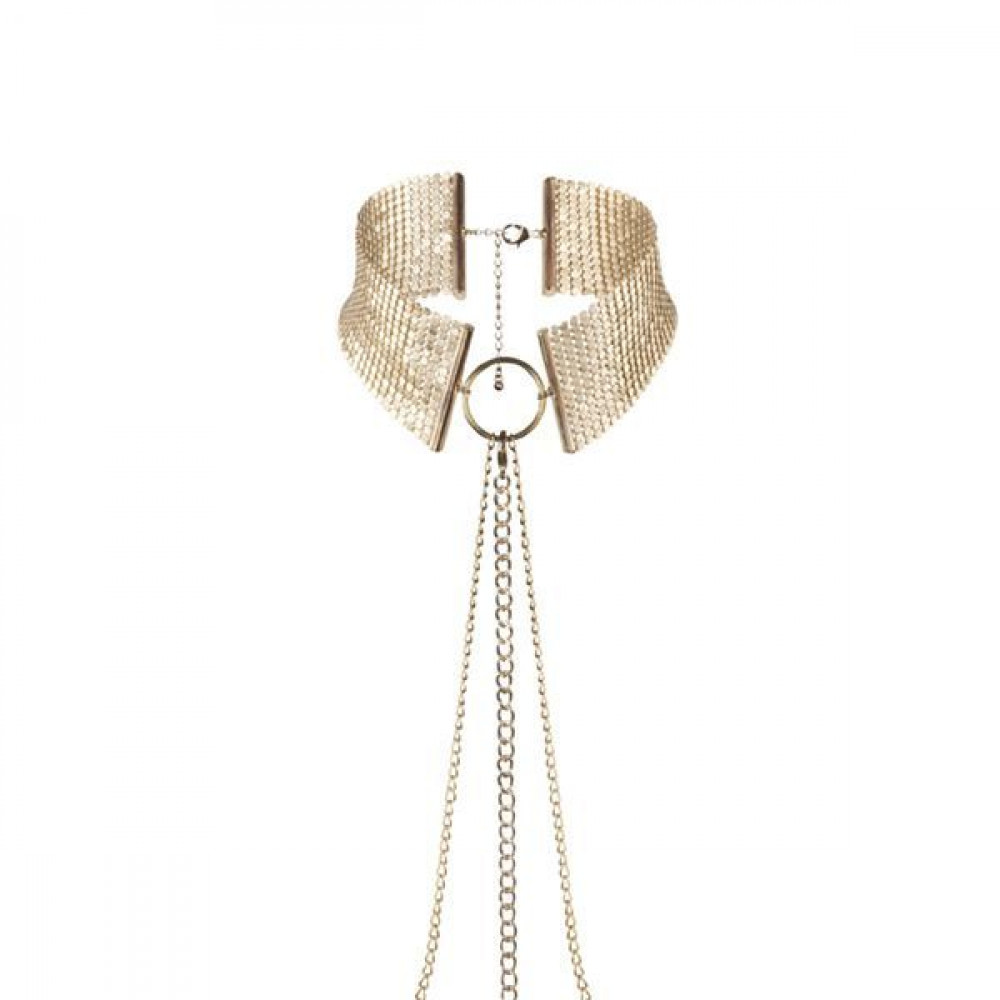 Интимные украшения - Ожерелье-воротник Bijoux Indiscrets Desir Metallique Collar - Gold 7