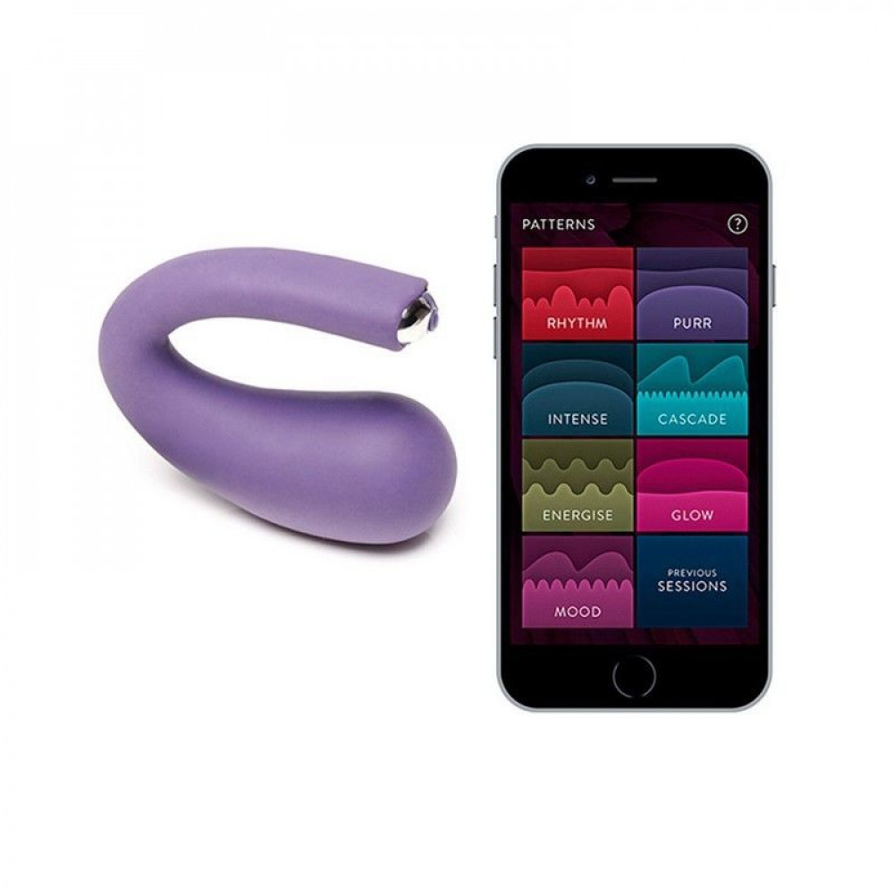 Смарт игрушки - Премиум виброяйцо со стимуляцией клитора Je Joue - DUA Purple, управление со смартфона, 2 мотора 3