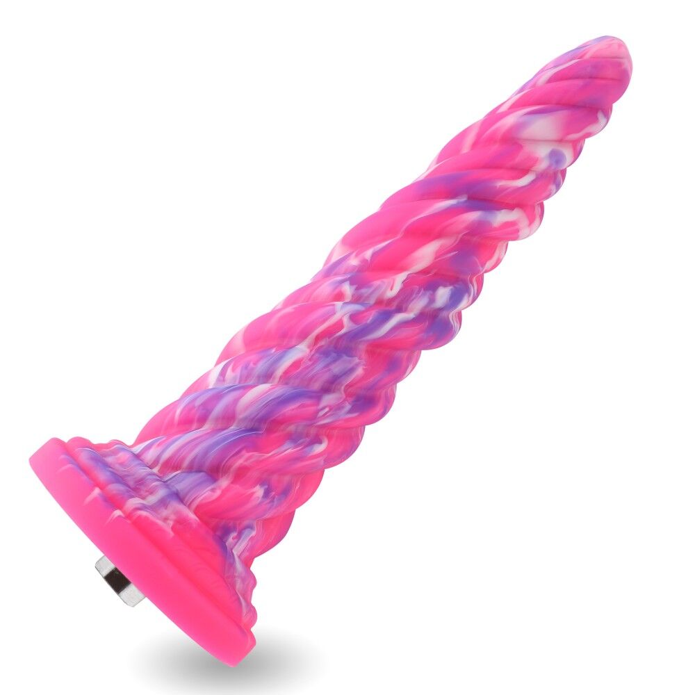 Дилдо - Фантазийный фаллоимитатор 10.12″ для секс-машин Hismith Silicone Dildo rose Monster Series, KlicLok