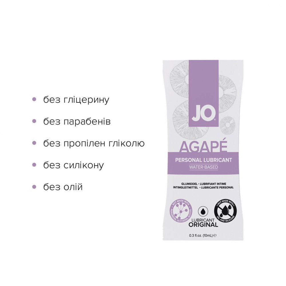 Пробники - Набор лубрикантов Foil Display Box – JO Agape Lubricant – 12 x 10ml 2