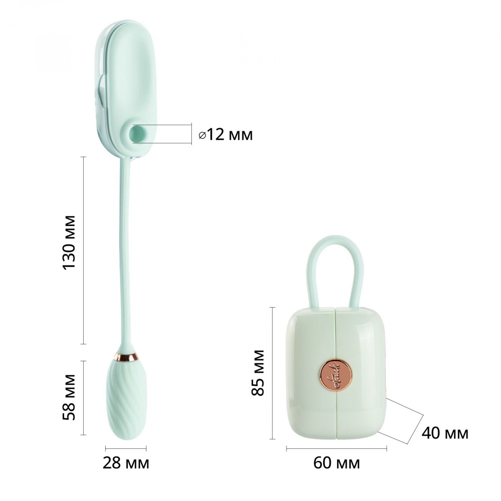 Вакуумный вибратор - Вакуумный клиторальный стимулятор Otouch Louis Vibrate Teal с виброяйцом, в кейсе 1