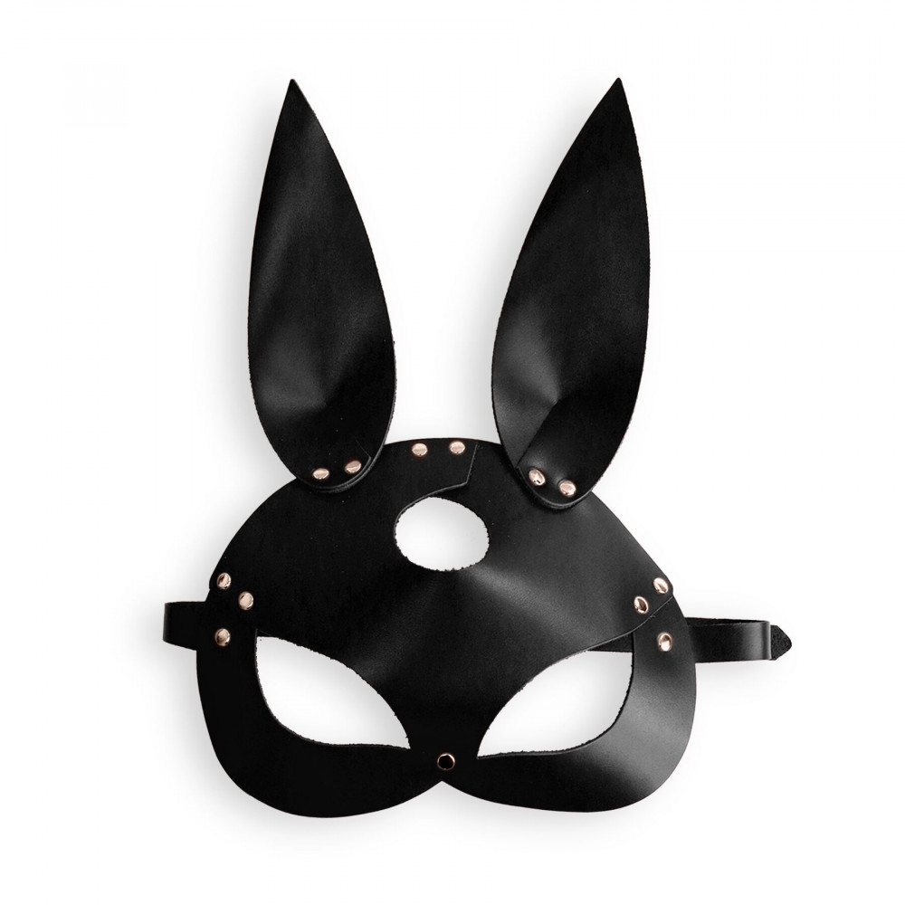 Маски - Кожаная маска Зайки Art of Sex - Bunny mask, цвет Черный 3