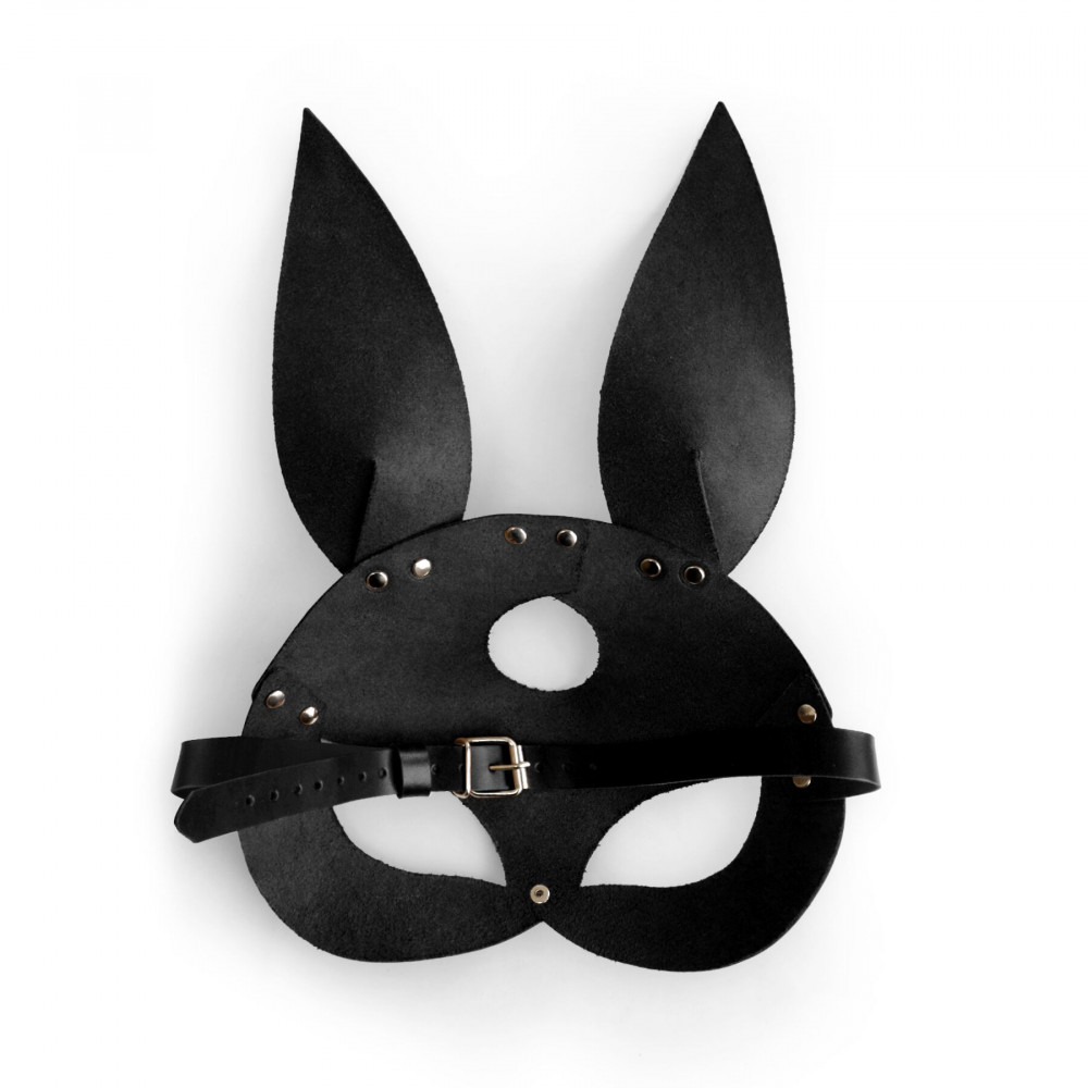 Маски - Кожаная маска Зайки Art of Sex - Bunny mask, цвет Черный 2