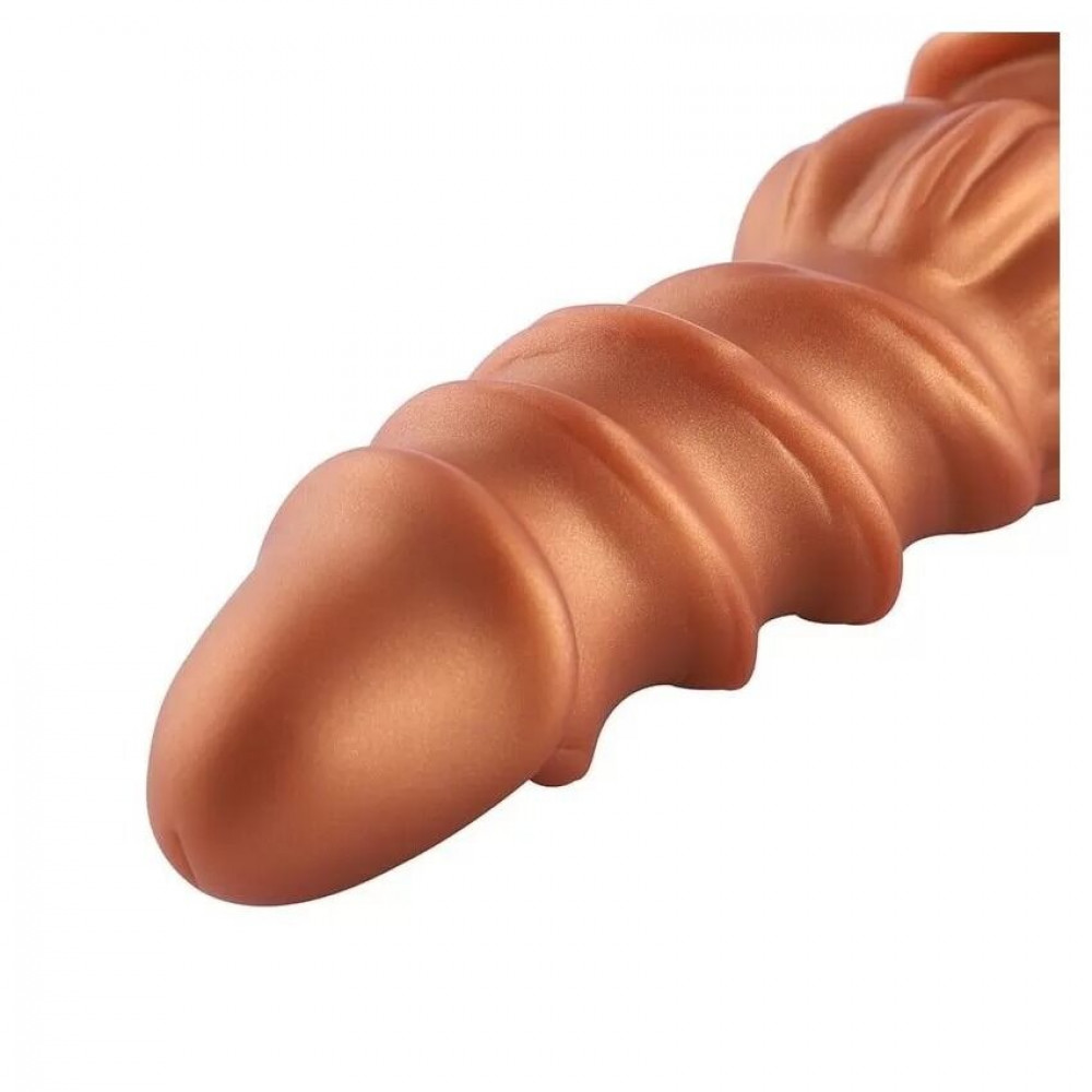  - Силиконовый дилдо Hismith Spiral Grain Silicone Dildo Monster Series 3