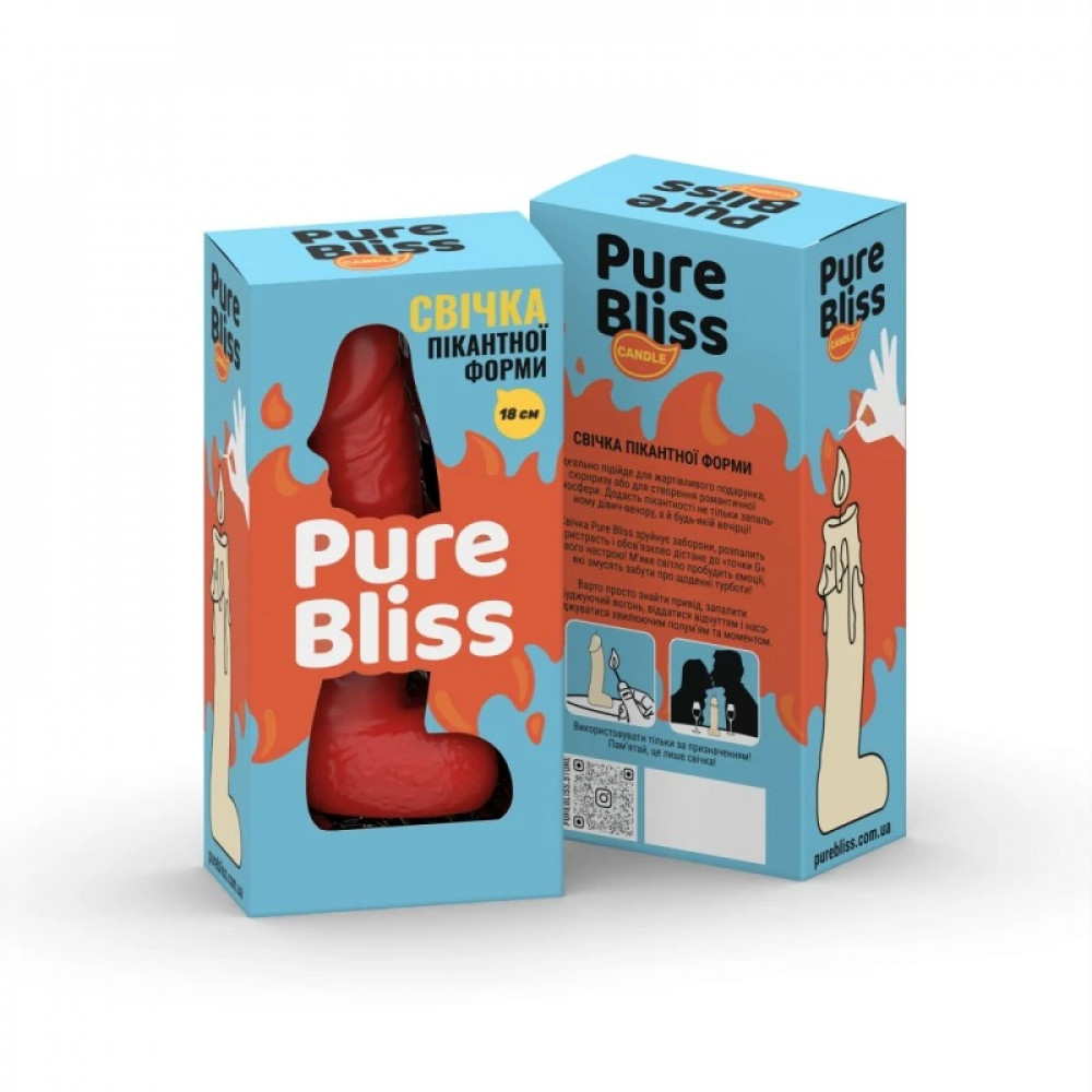  - Свічка пікантної форми Pure Bliss BIG Red червона, 18 см 4
