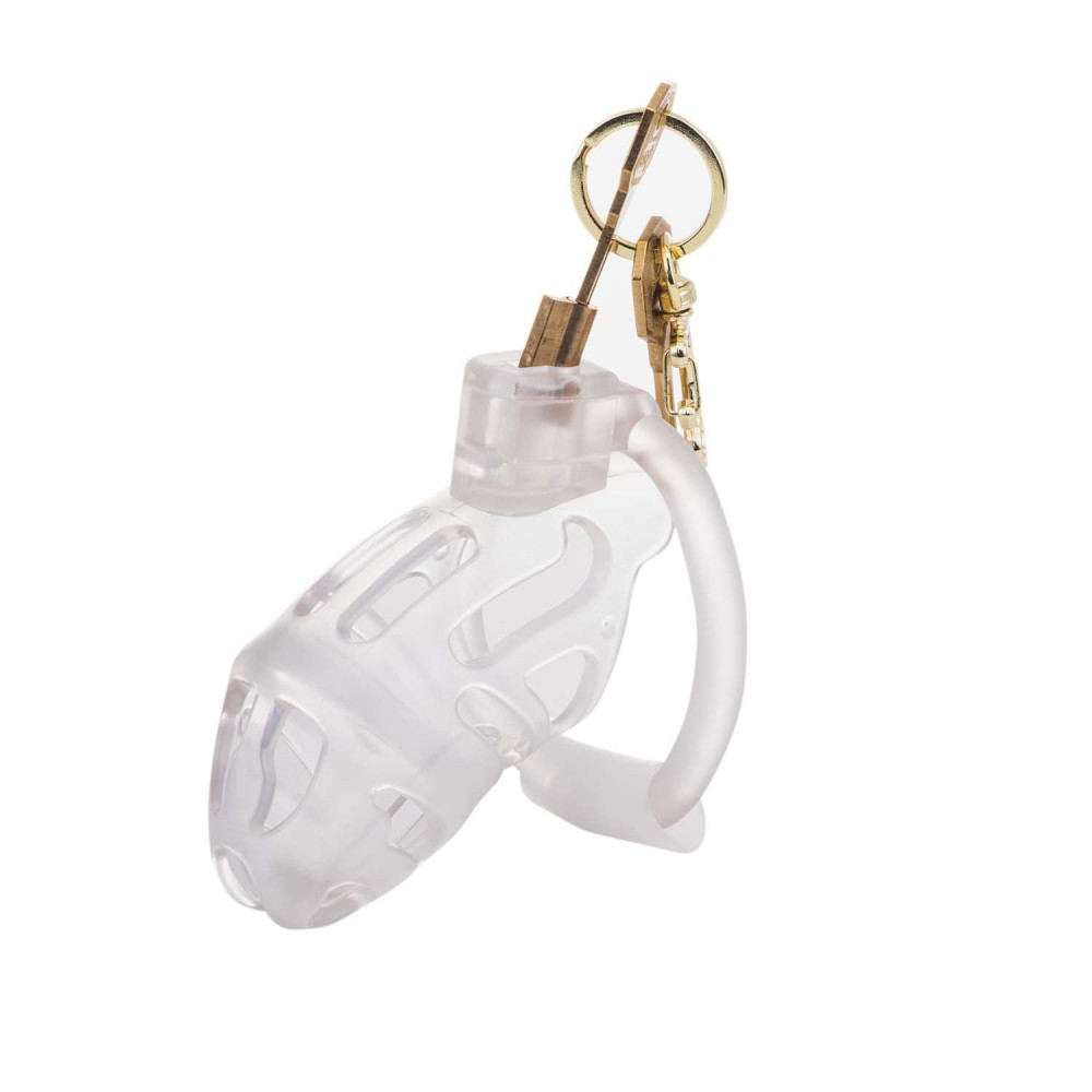 Наручники, веревки, бондажы, поножи - Клетка для пениса LOCKINK SEVANDA Plastic Penis Chastity Cage - Transparent 2