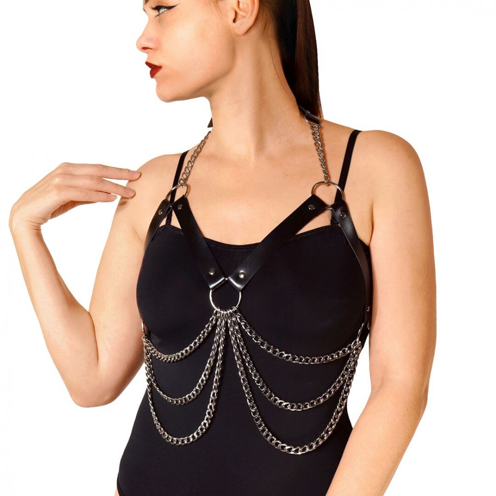 Разное - Женская портупея Art of Sex - Louise черная XS-2XL, экокожа 1