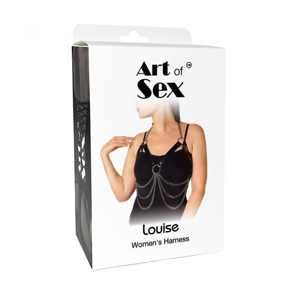 Разное - Женская портупея Art of Sex - Louise черная XS-2XL, экокожа 3