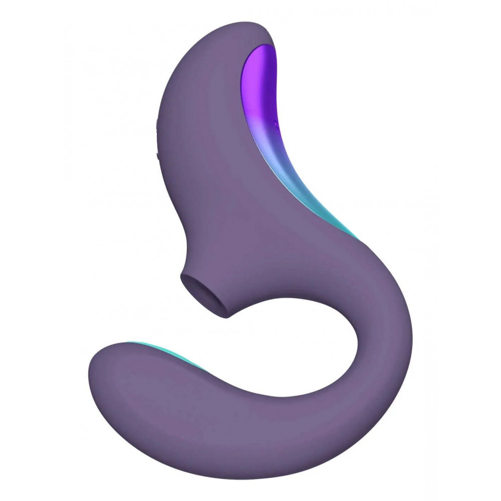 Вакуумный вибратор - Клиторально-вагинальный звуковой стимулятор LELO Enigma Double Sonic Cyber Purple 2