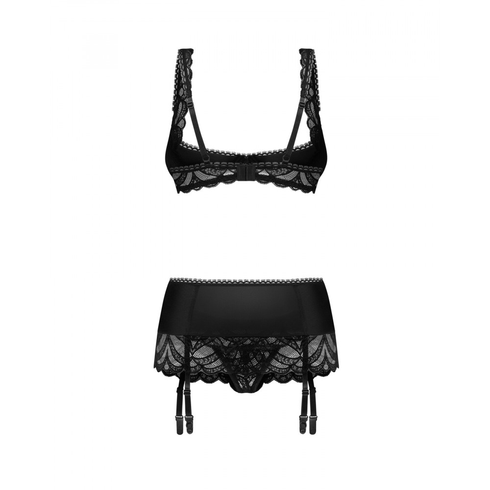 Комплекты - Комплект Obsessive Lecille 3-pcs crotchless set L/XL 5