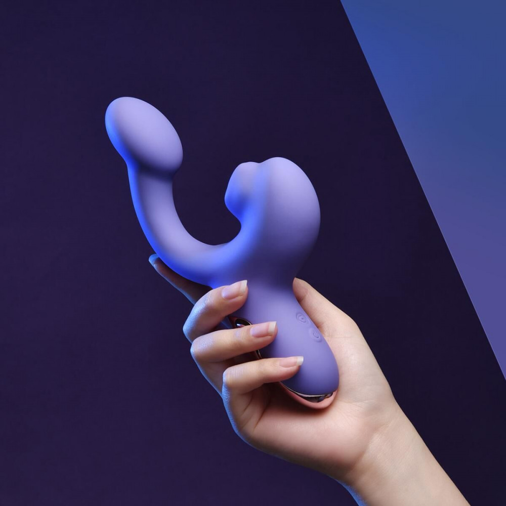 Вибратор-кролик - Смарт-вибратор Magic Motion Ponder Purple, двойная стимуляция, виброяйцо+язычок для клитора 6