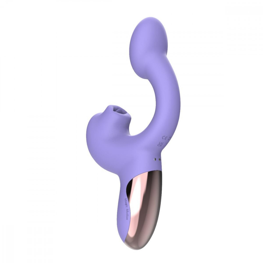Вибратор-кролик - Смарт-вибратор Magic Motion Ponder Purple, двойная стимуляция, виброяйцо+язычок для клитора