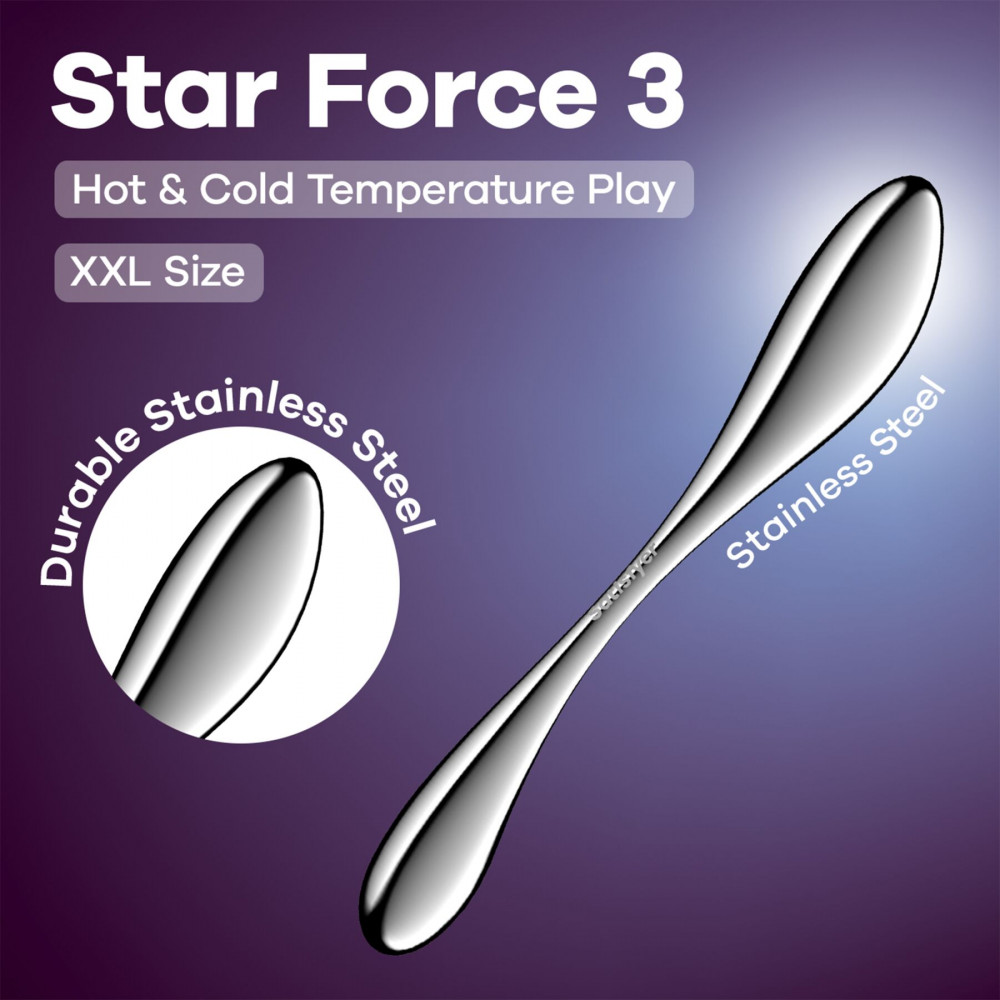 Фалоімітатор - Металевий дилдо Satisfyer Star Force 3 5