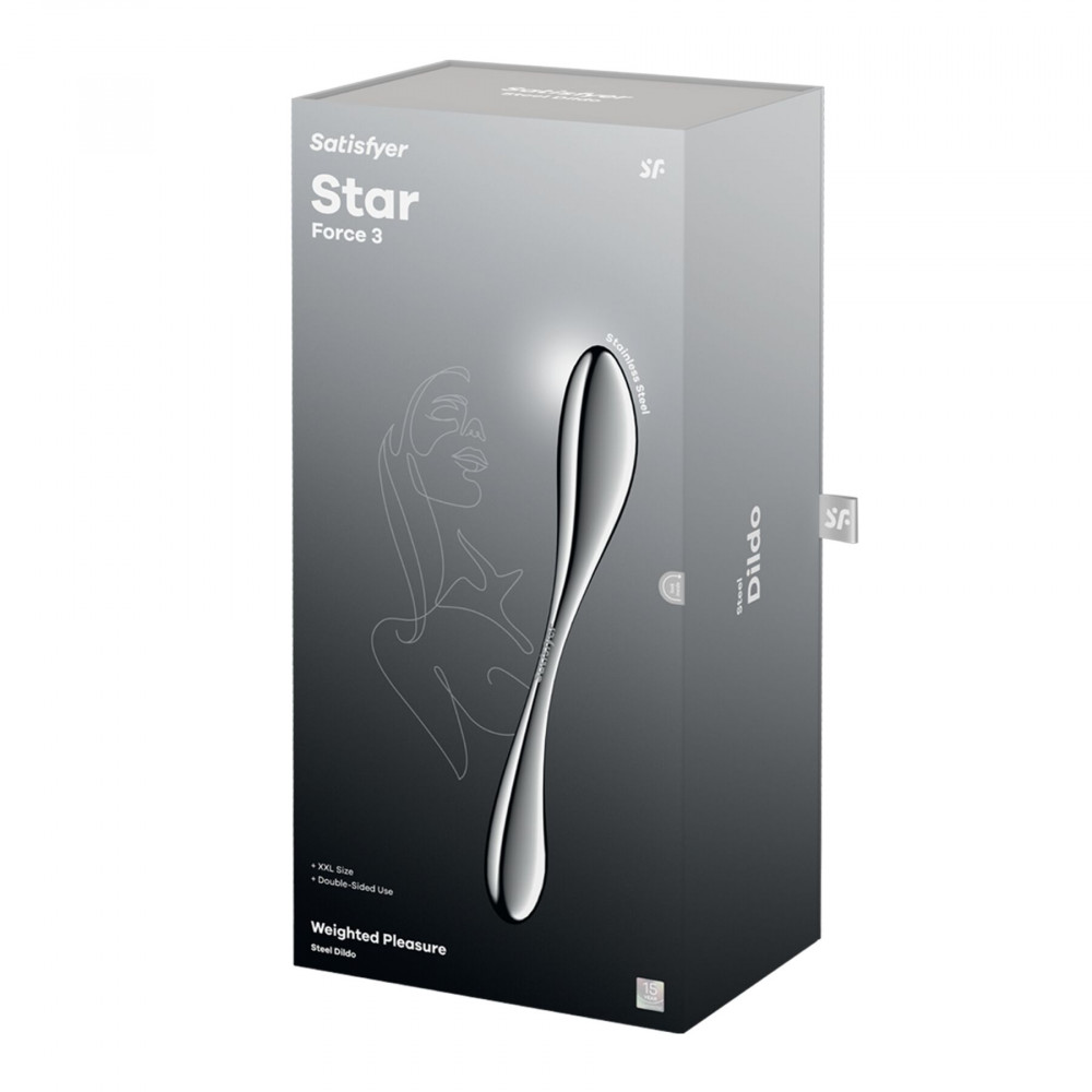 Фалоімітатор - Металевий дилдо Satisfyer Star Force 3 4