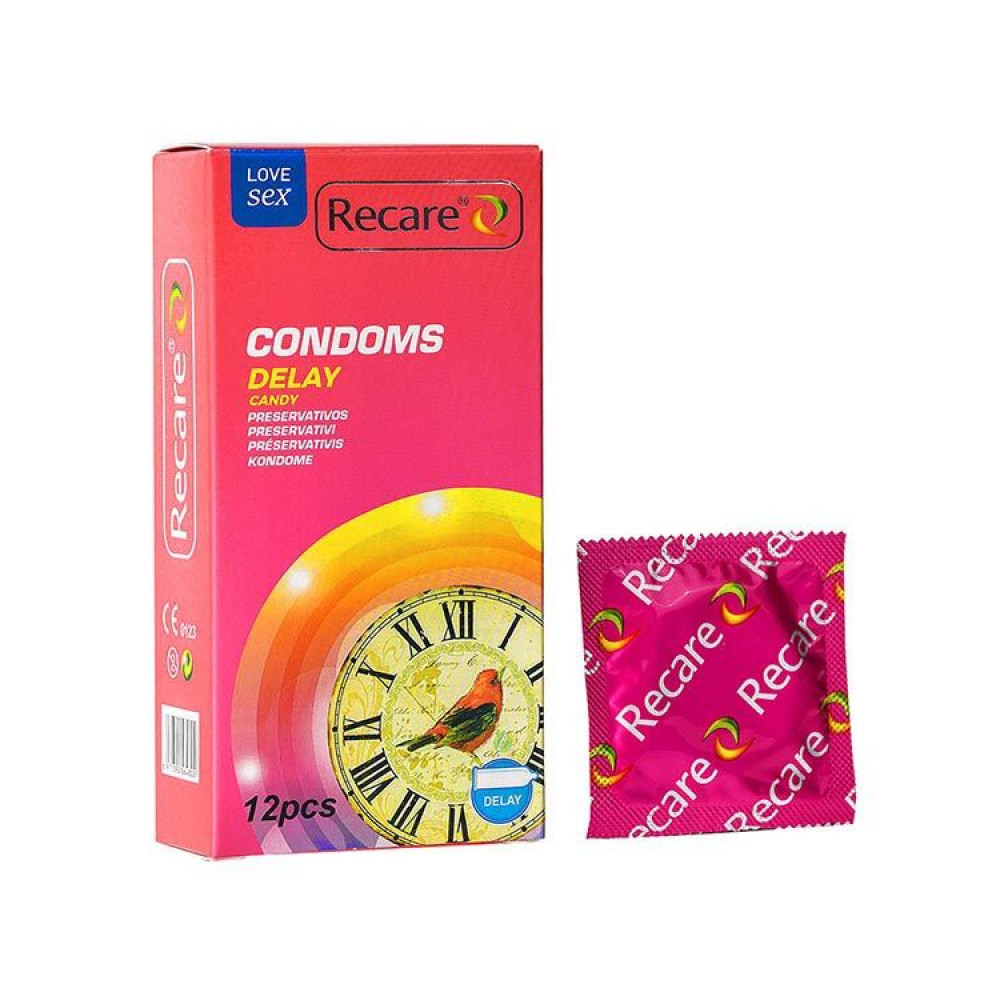 Презервативы - Презервативы Recare Delay Candy Condoms 12 шт, пролонгирующий эффект, конфетный аромат