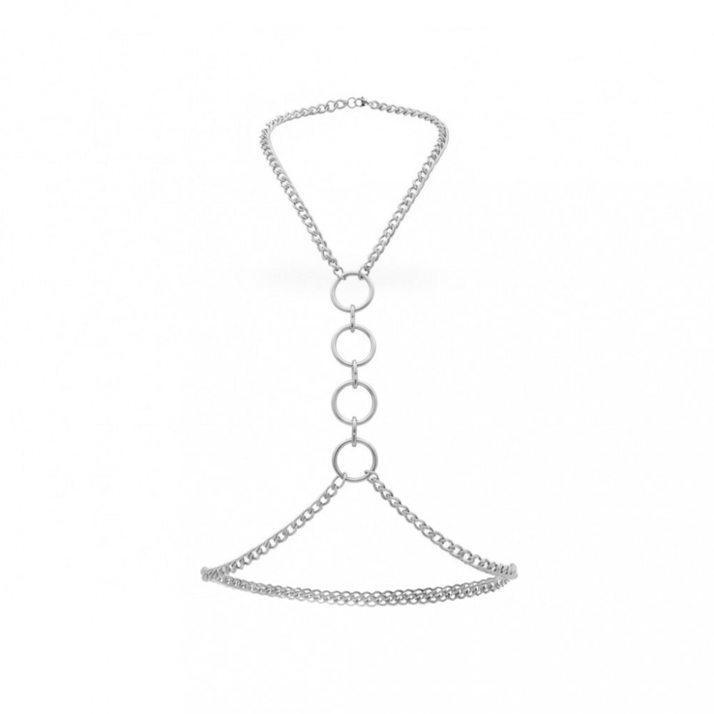  - Металева портупея Art of Sex - Mango, колір срібло, XS-2XL