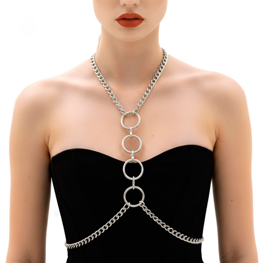  - Металева портупея Art of Sex - Mango, колір срібло, XS-2XL 1