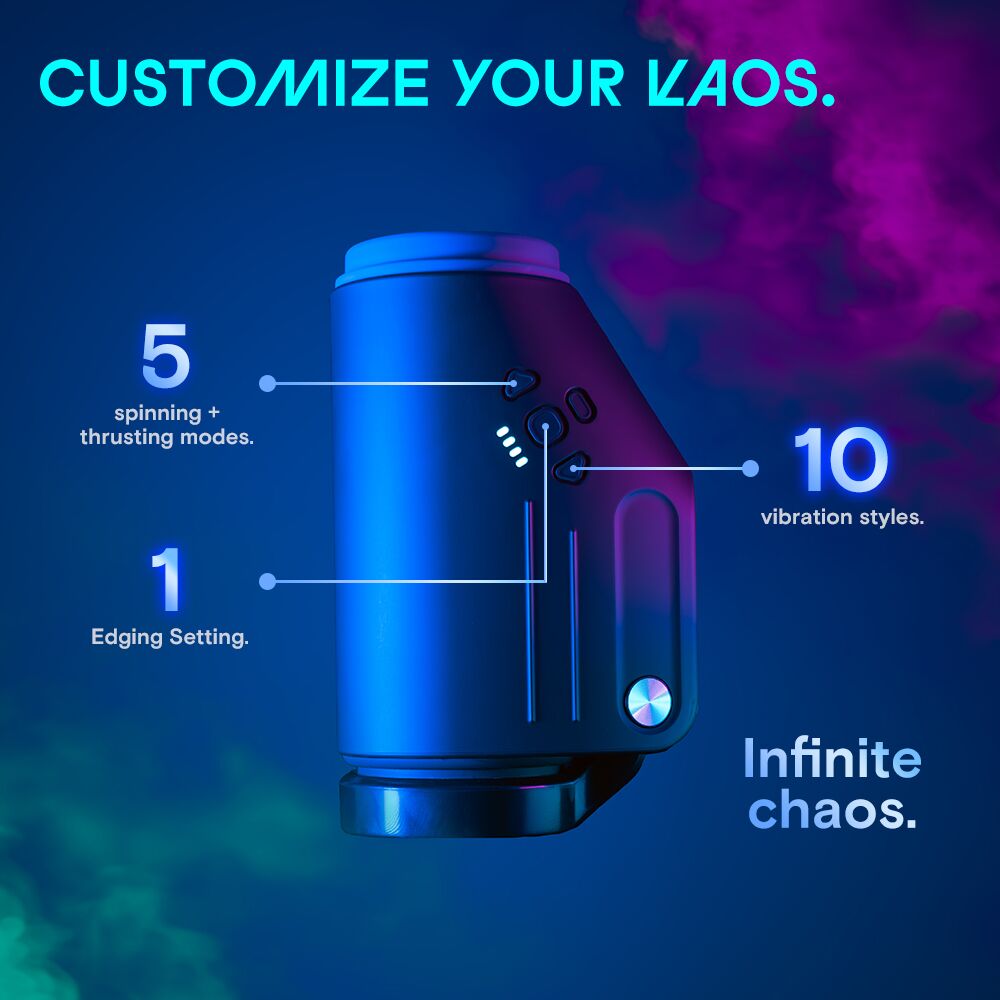 Мастурбаторы с вибрацией - Смарт-мастурбатор Kaotik Labs The Shotty, режим edging, вибрация, вращение и имитация фрикций 11