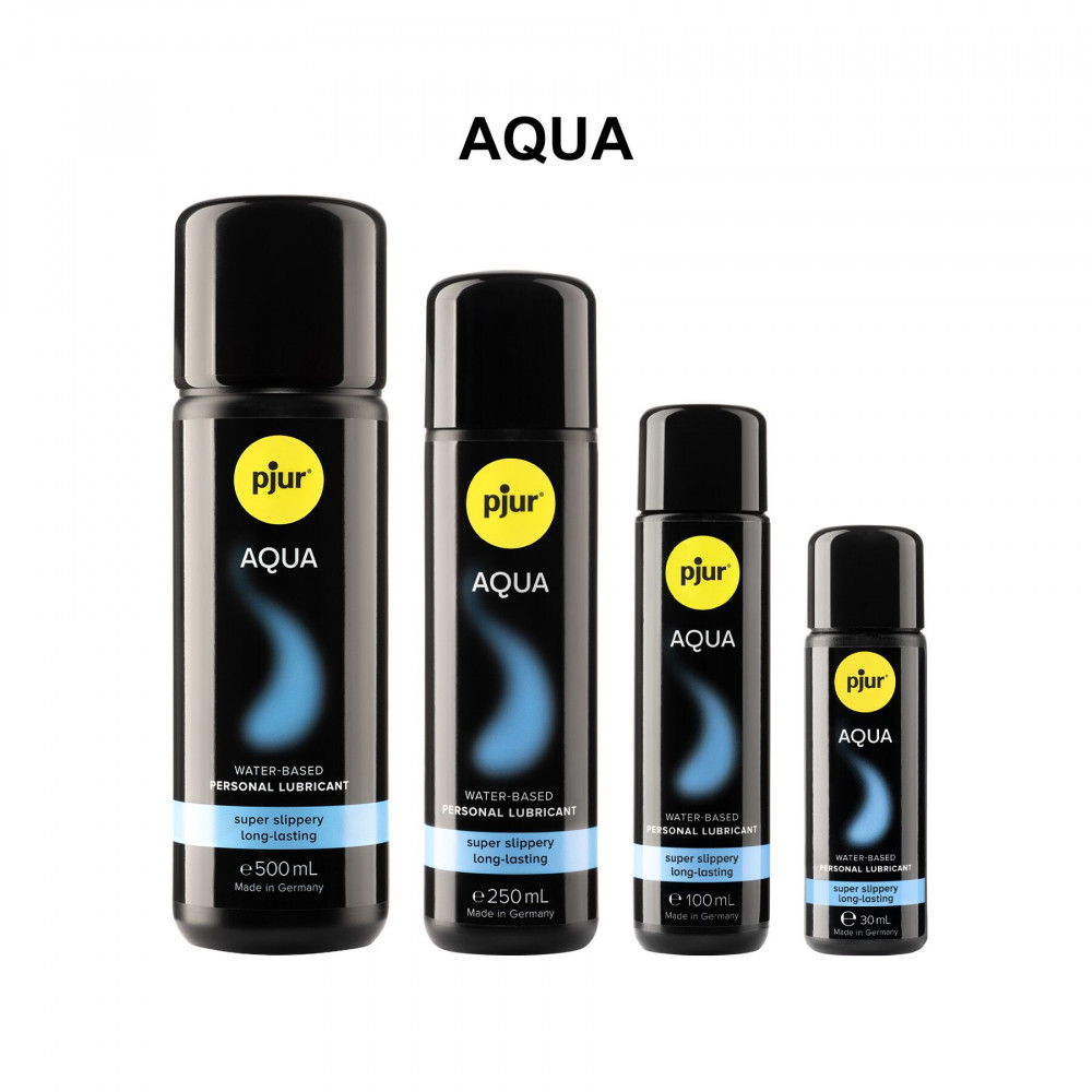 Смазки на водной основе - Лубрикант на водной основе pjur Aqua 500 мл, эффект бархатистой кожи без прилипания 2