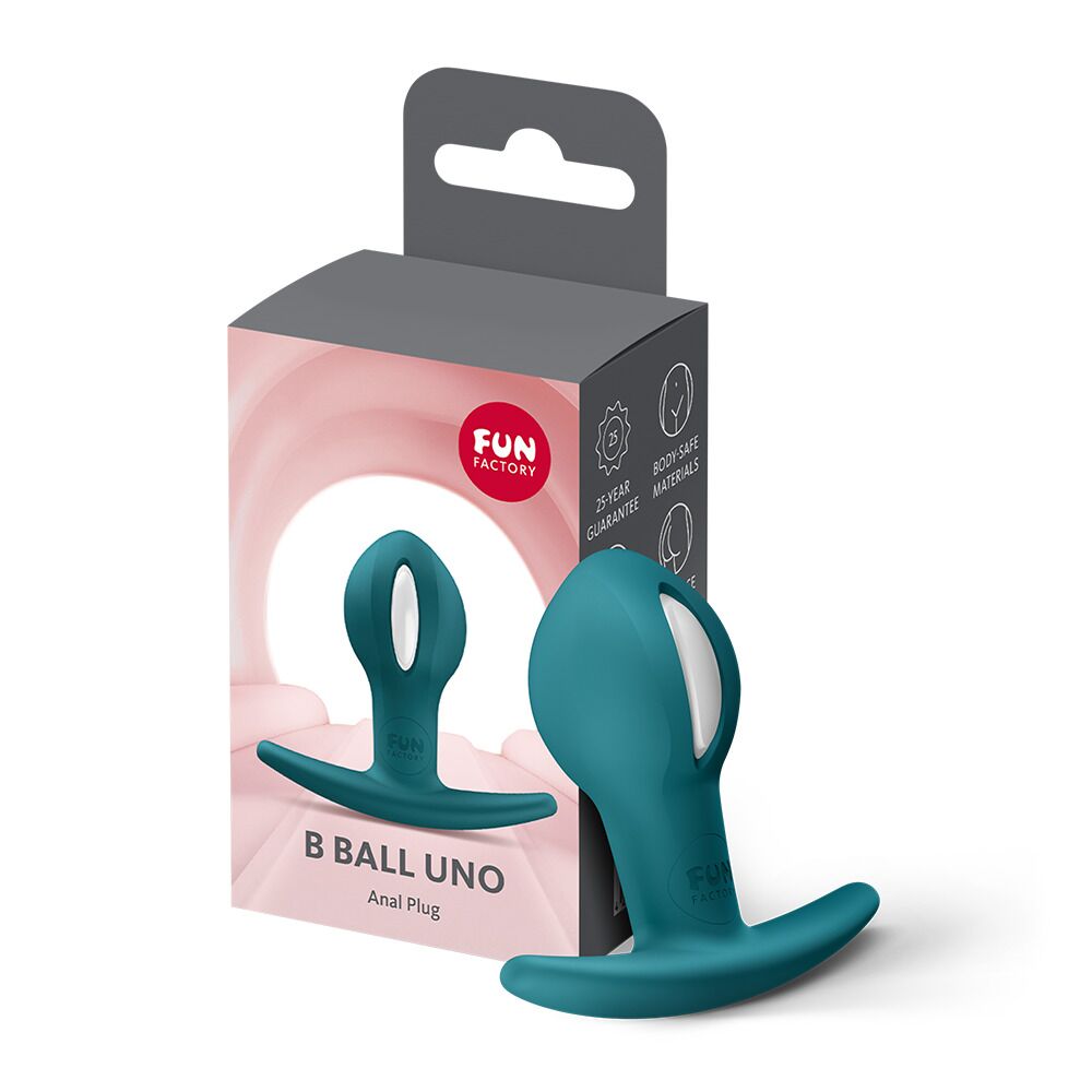 Анальні іграшки без вібрації - Анальна пробка Fun Factory B BALLS UNO Bottle Green 5