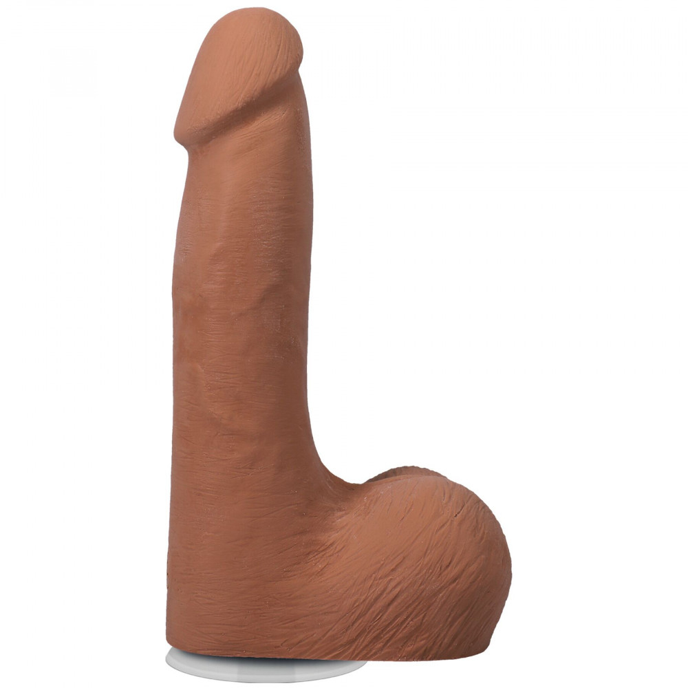 Фалоімітатор - Фалоімітатор Doc Johnson The Realistic Cock ULTRASKYN - 7 Inch with Balls Caramel
