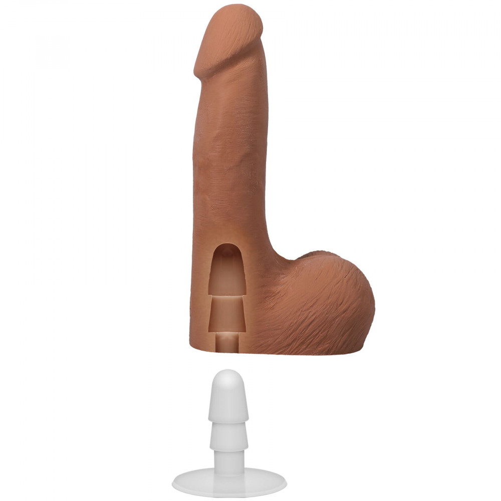 Фалоімітатор - Фалоімітатор Doc Johnson The Realistic Cock ULTRASKYN - 7 Inch with Balls Caramel 5