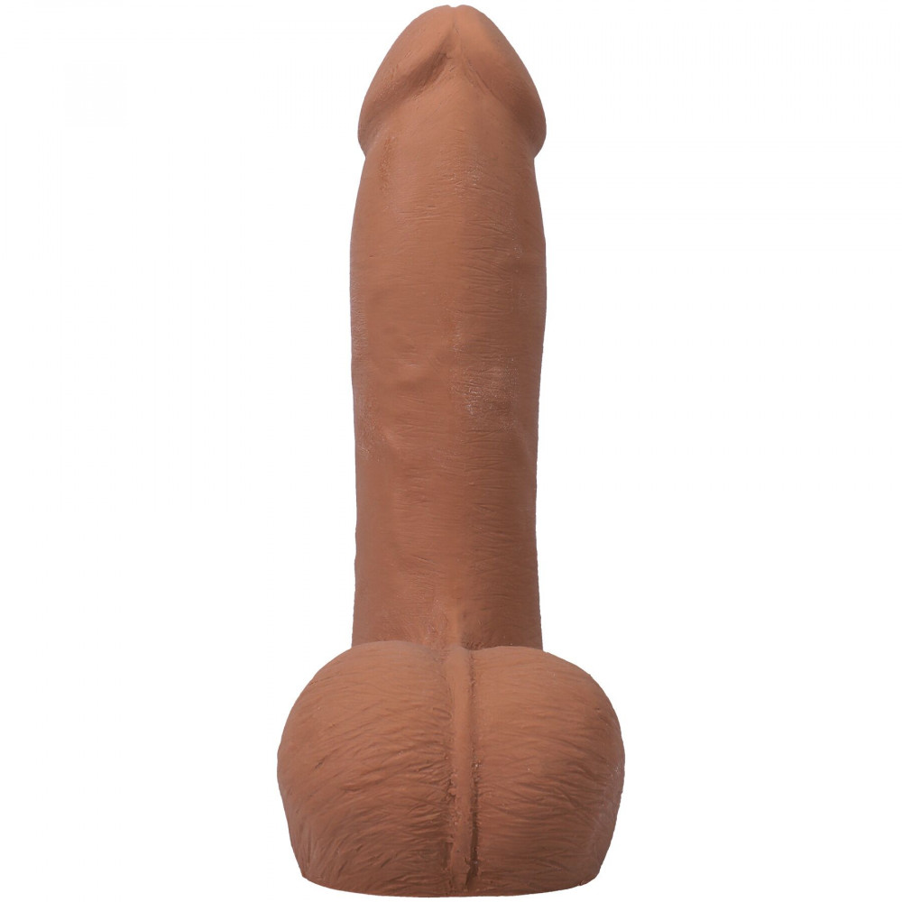 Фалоімітатор - Фалоімітатор Doc Johnson The Realistic Cock ULTRASKYN - 7 Inch with Balls Caramel 3