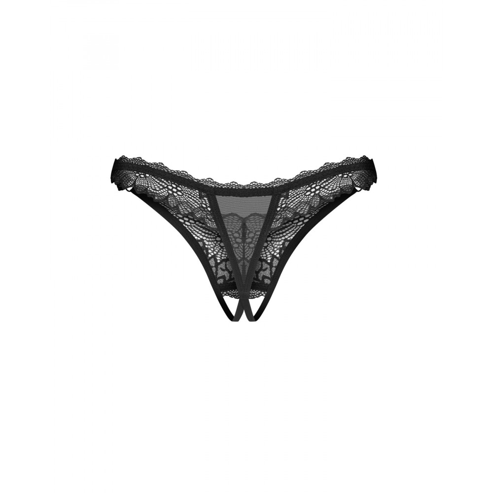 Жіноча еротична білизна - Трусики Obsessive Deina More crotchless thong L/XL 5