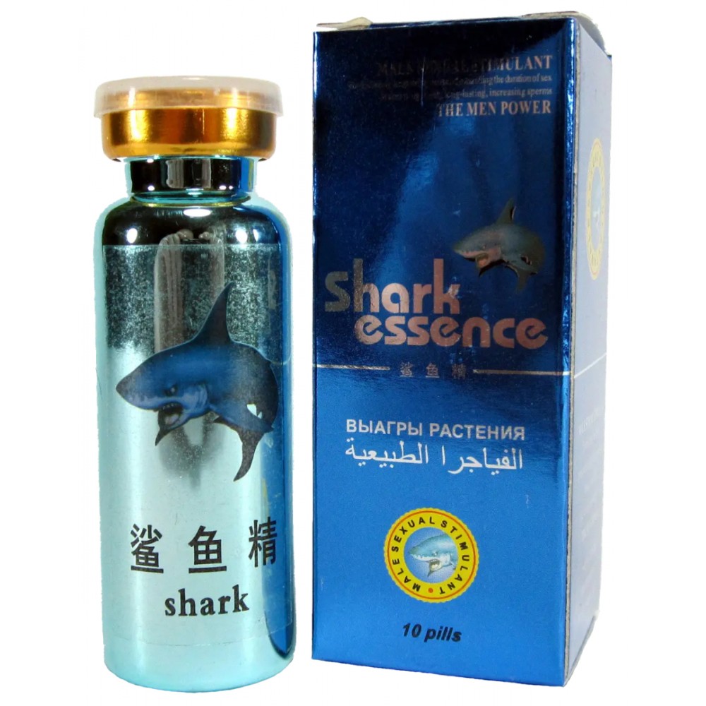 Лубриканты - Таблетки Shark Essence(Акулий Экстракт)для сильной эрекции( цена за упаковку,в упаковке 10 таблеток)