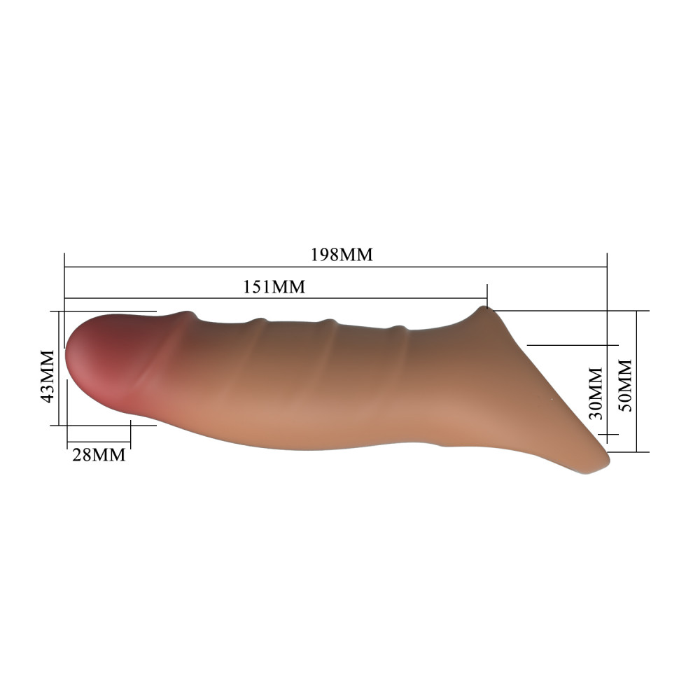  - Подовжуюча насадка PRETTY LOVE - Damell Penis Sleeve Brown, BI-026278N-1 11