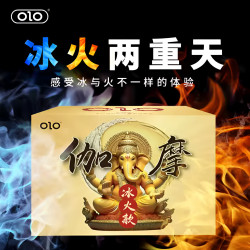 Ультратонкі текстуровані ароматизовані презервативи з гіалуроновим мастилом та термоефектом OLO - KAMA Ice and Fire, 10 шт