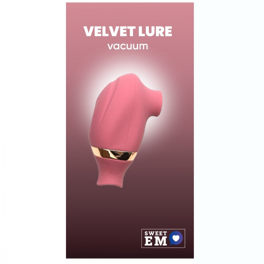 Різне - Вакуумний стимулятор для клітора Sweet Em з функцією лизання (рухливий язичок), рожевий