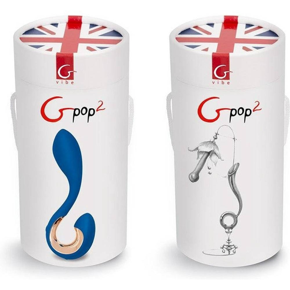  - Вібратор для точок G та P Gpop2 синій, 12.5 х 2.8 см 5