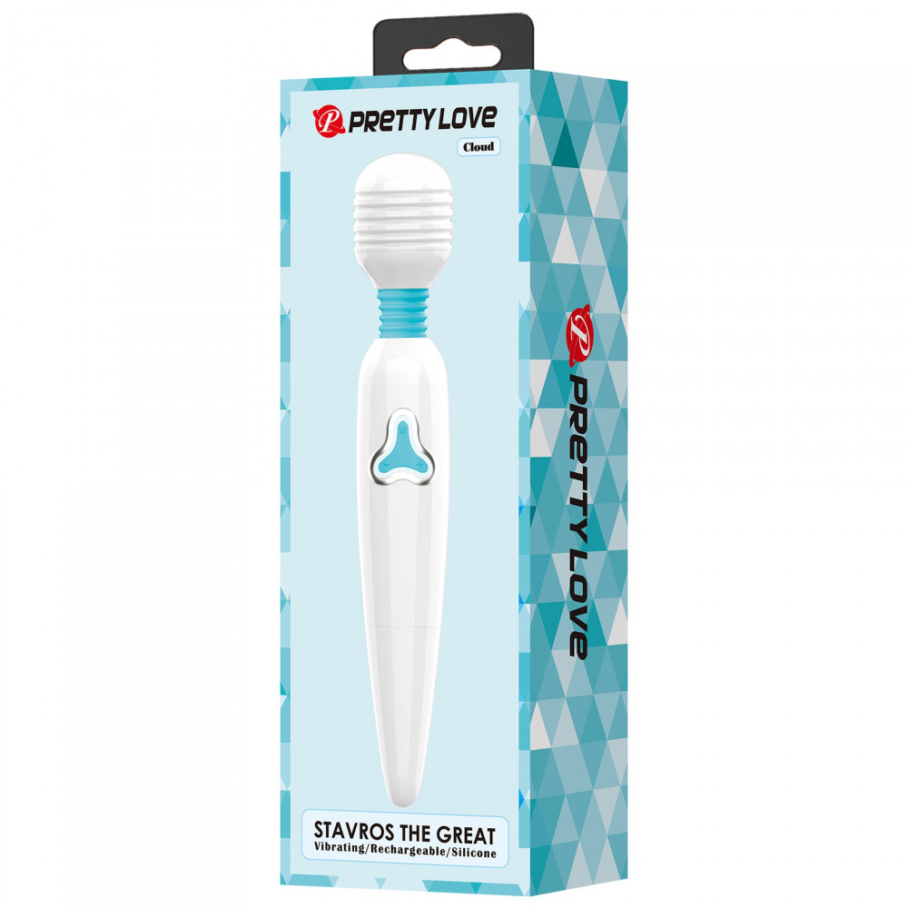 Для LGBTQ+ - Вібратор-мікрофон PRETTY LOVE Cloud 7 режимів, білий, 25 х 4.5 см 10