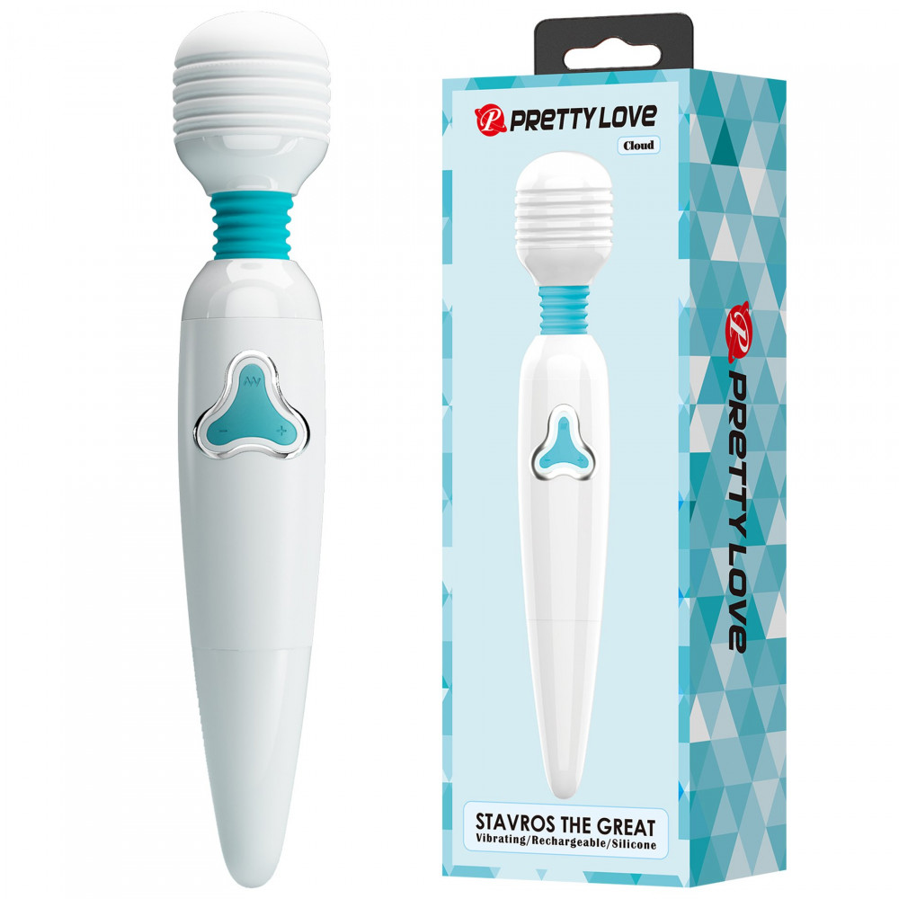 Для LGBTQ+ - Вібратор-мікрофон PRETTY LOVE Cloud 7 режимів, білий, 25 х 4.5 см