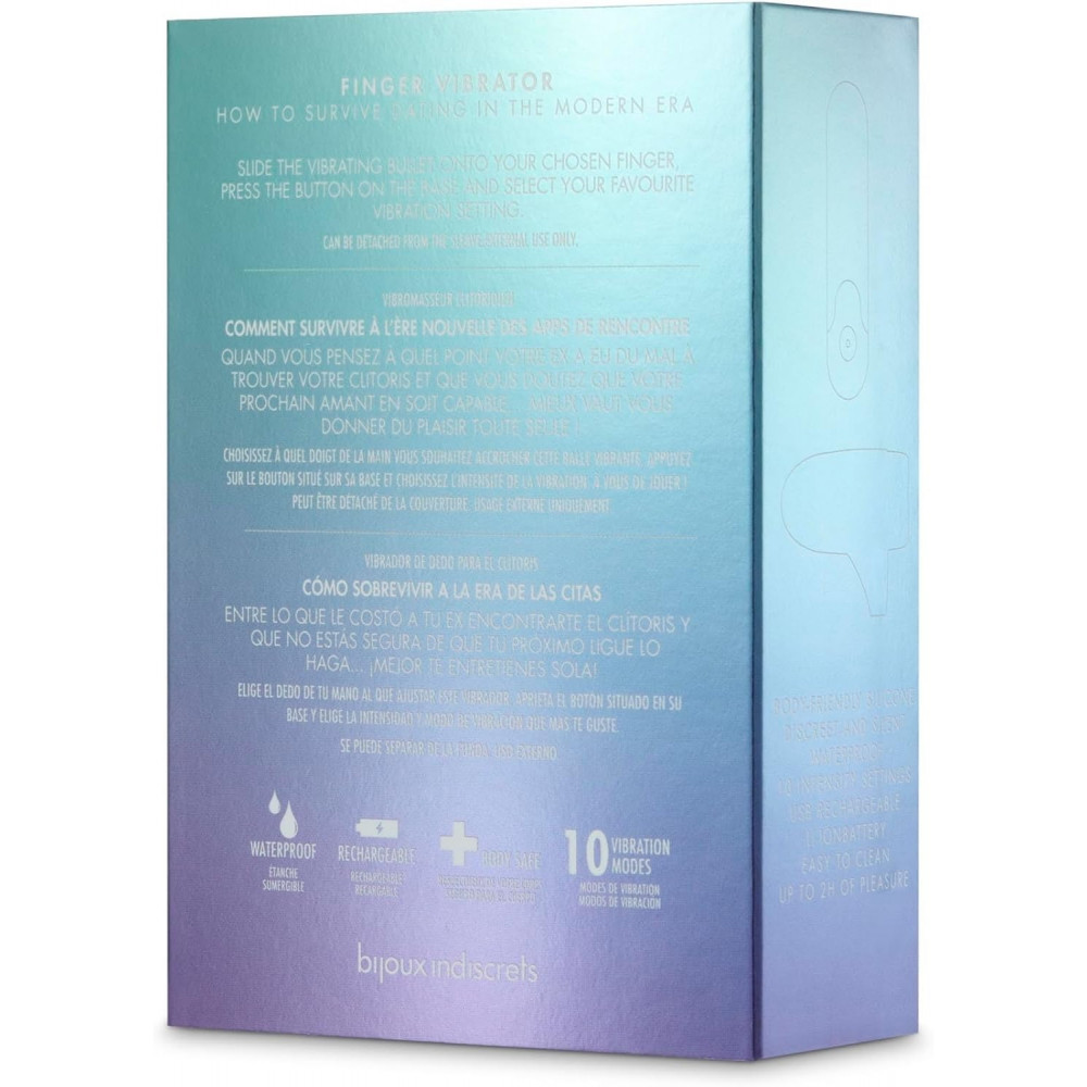 Різне - Вібратор на палець Better Than Your Ex by Bijoux Indiscrets сірий 5