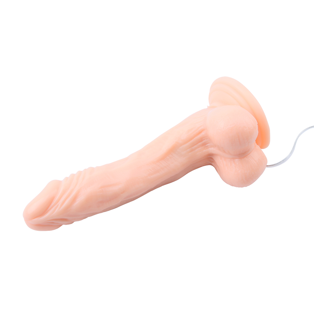 - Вибратор реалистичный на присоске Chisa Ballsy Super Cock, бежевый, 22 х 3.6 см 4