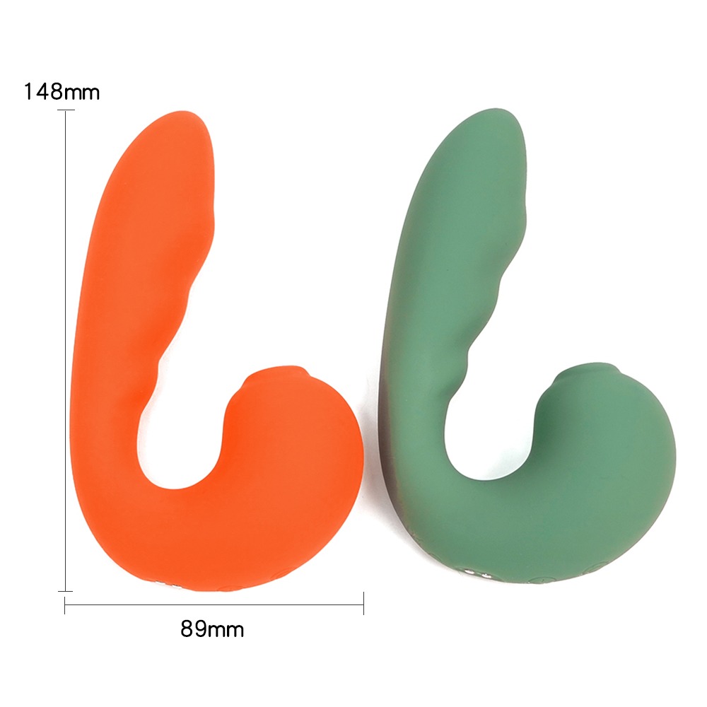 Різне - Вібратор із кліторальним стимулятором Sweet Em, помаранчевий 4