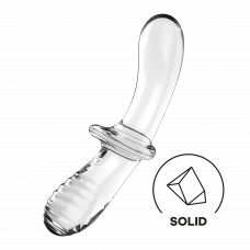 Стеклянный фаллоимитатор Double Crystal цвет: прозрачный Satisfyer (Германия)