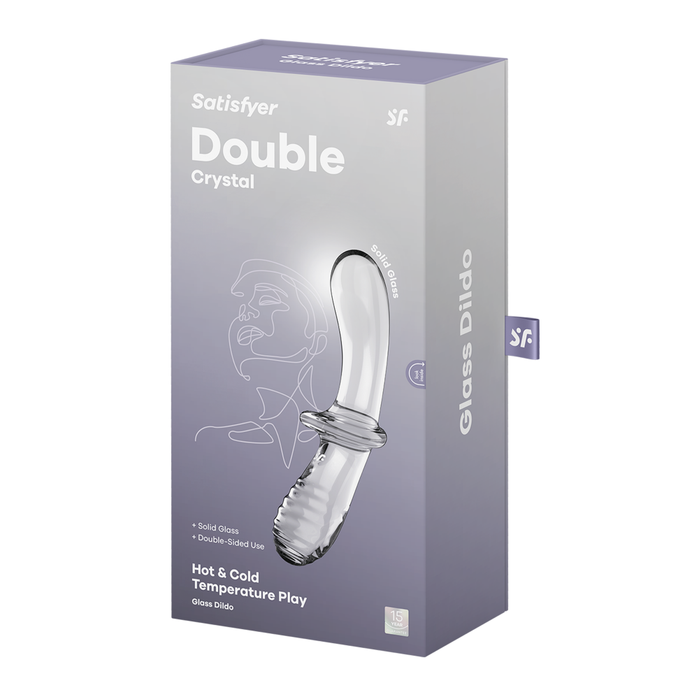 Фаллоимитатор - Стеклянный фаллоимитатор Double Crystal цвет: прозрачный Satisfyer (Германия) 1