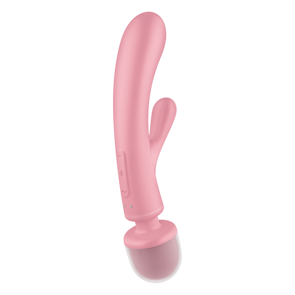 Вибратор - 2 в 1: вибратор-кролик + массажер Triple Lover цвет: розовый Satisfyer (Германия) 3